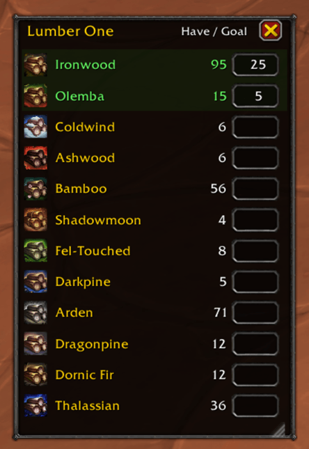Standard Bizzard UI Frame (with goals)