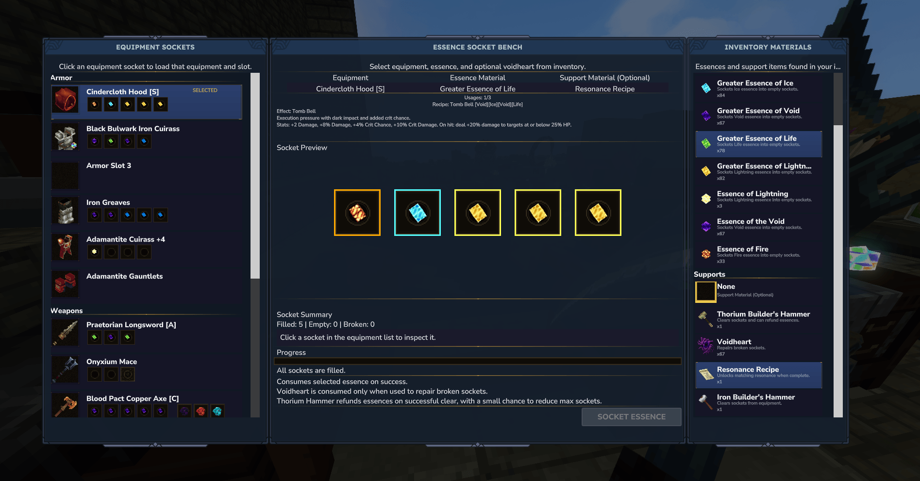 Essence Socketing