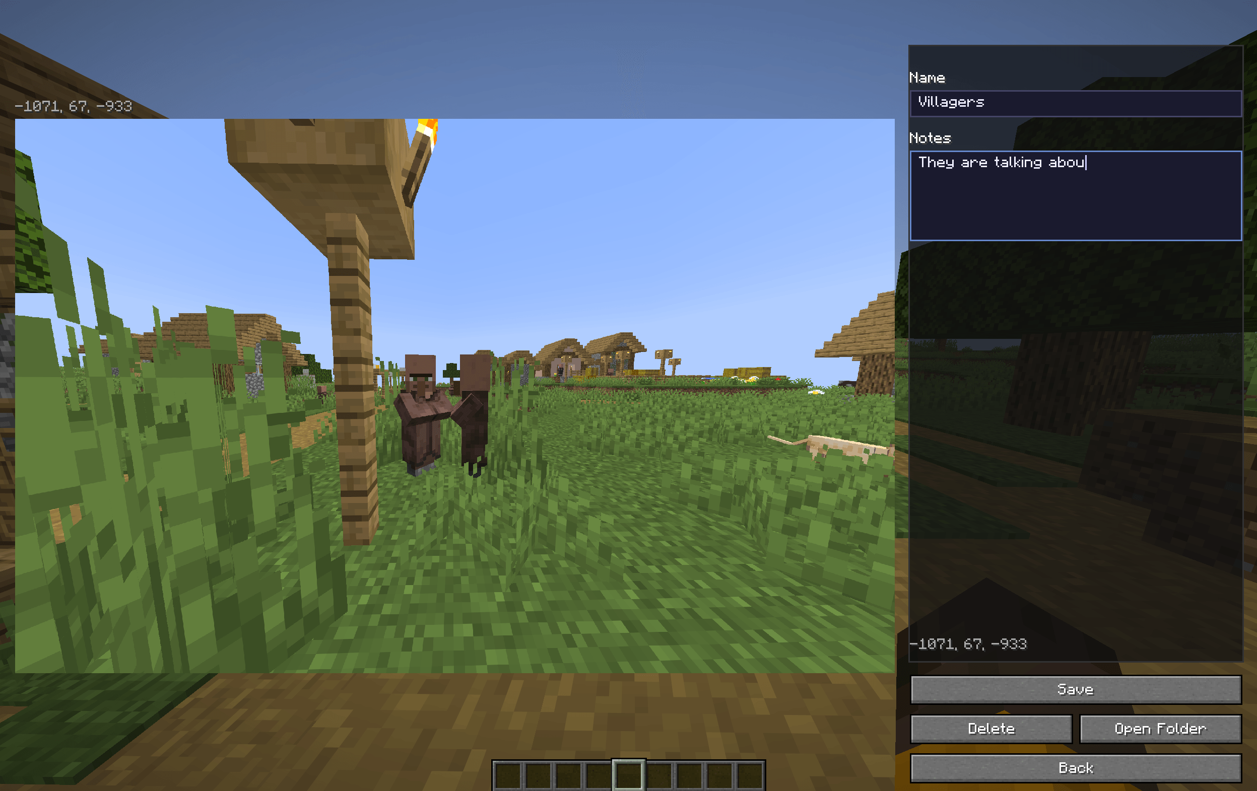 Here you can add a name for a screenshot, and edit/add notes.