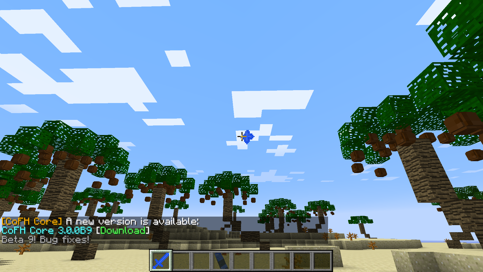 Screenshot of the spawned entity from the Lightning Sword.