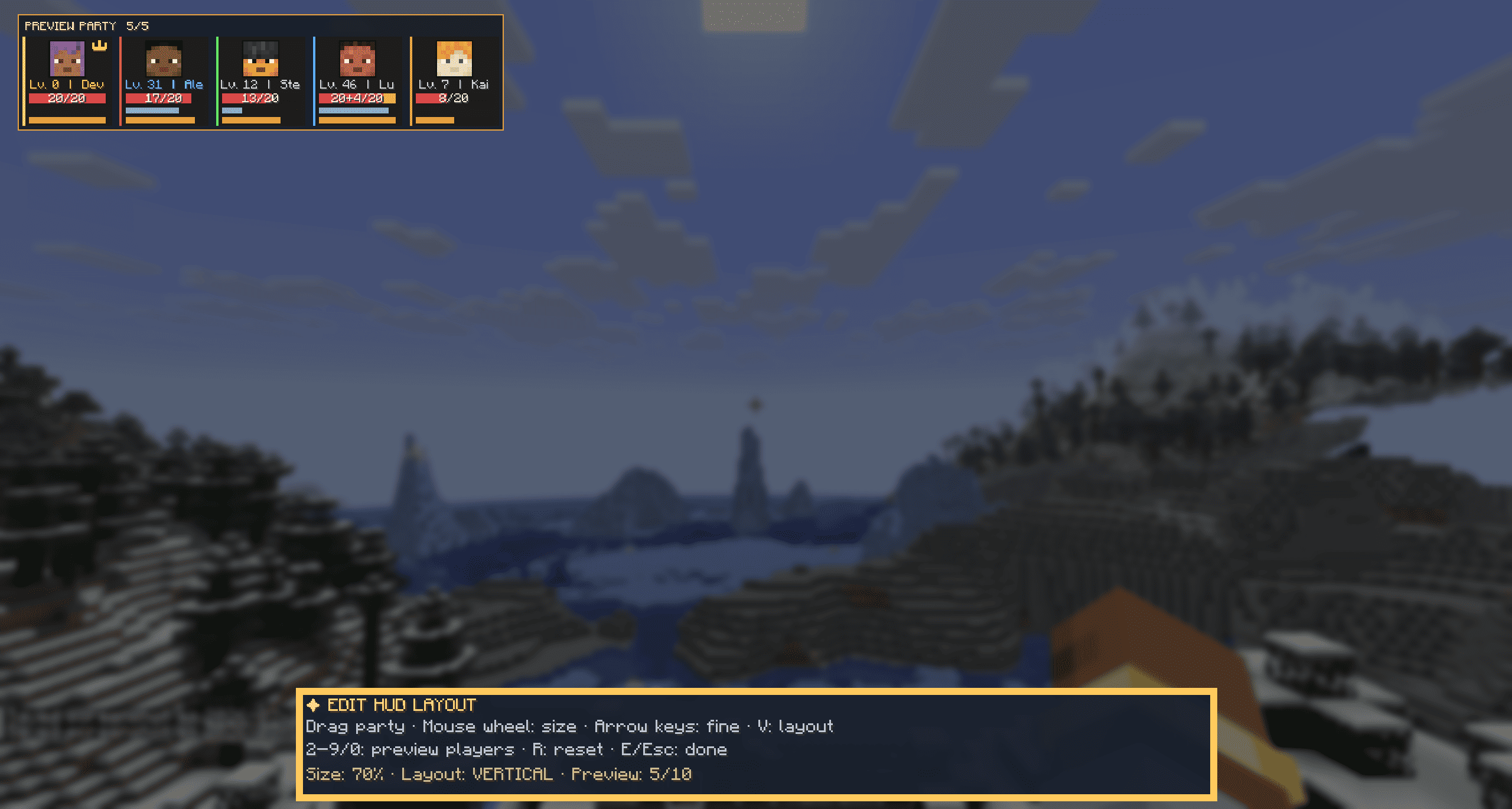 Better Party - HUD Layout Vertical