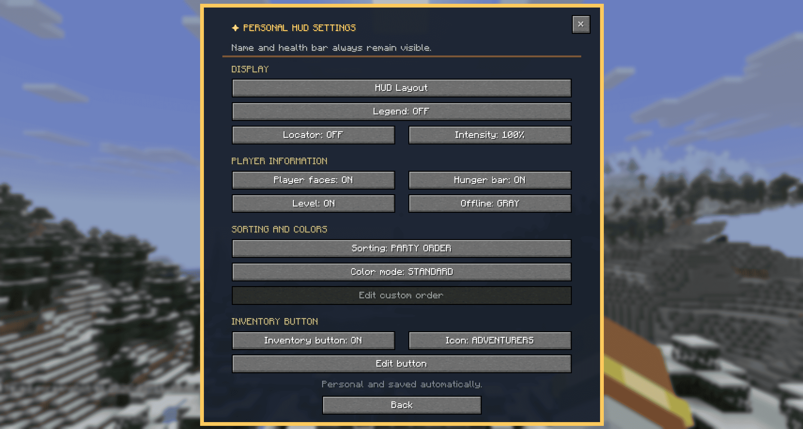 Better Party - HUD Settings