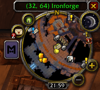 Unread-count badge, theme-matched icon.