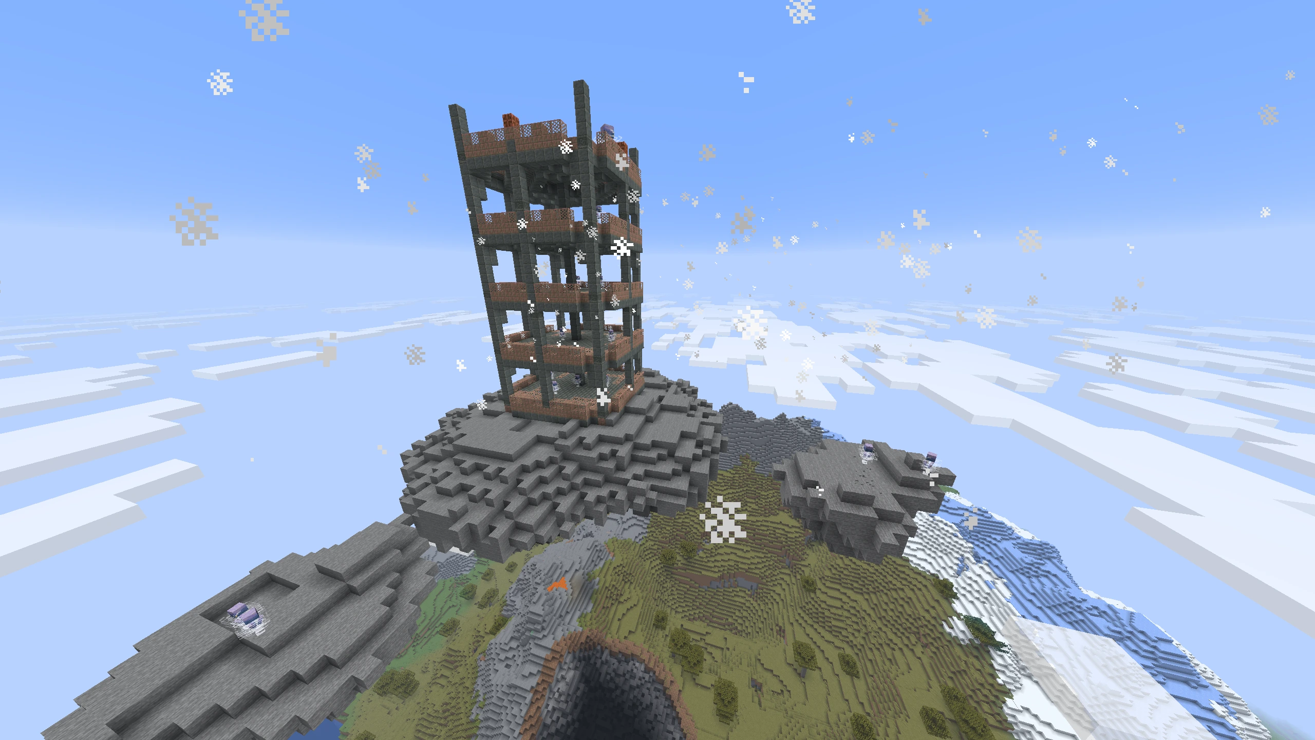 A Stage 2 structure high above the mountain peaks. Brave powerful winds, battle Breezes, and confront the work-in-progress Gale Core to claim the Air Element.