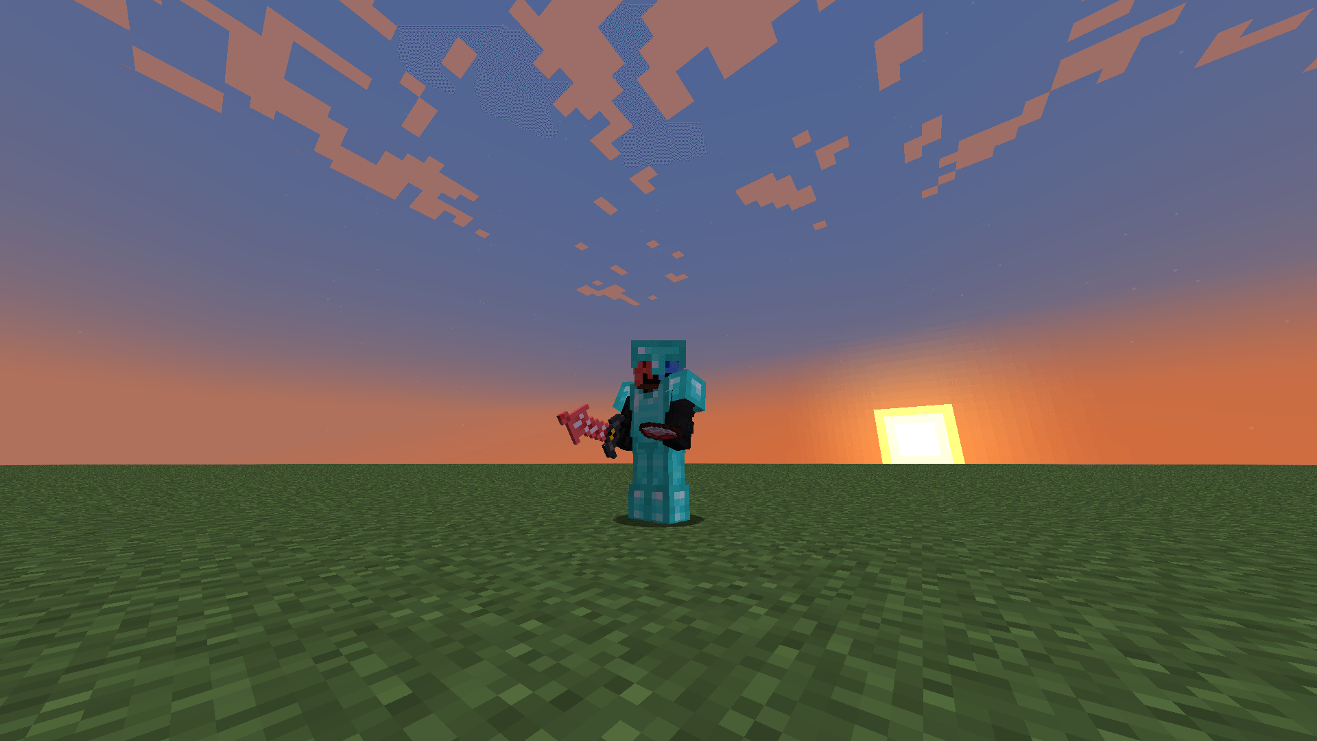 Thumbnail WorldSlayer Axe in his right hand, and Doom Shard in his left.
