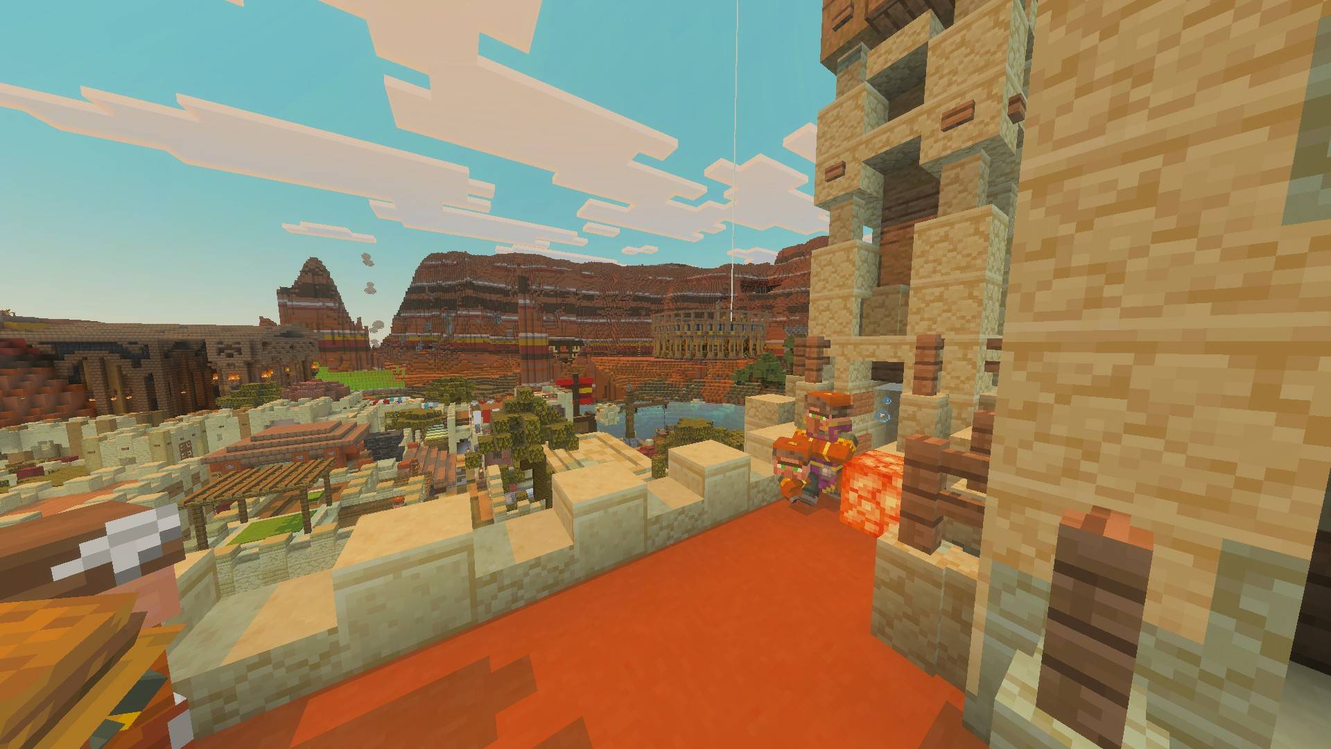 Badlands villagers taking in the view of Eden