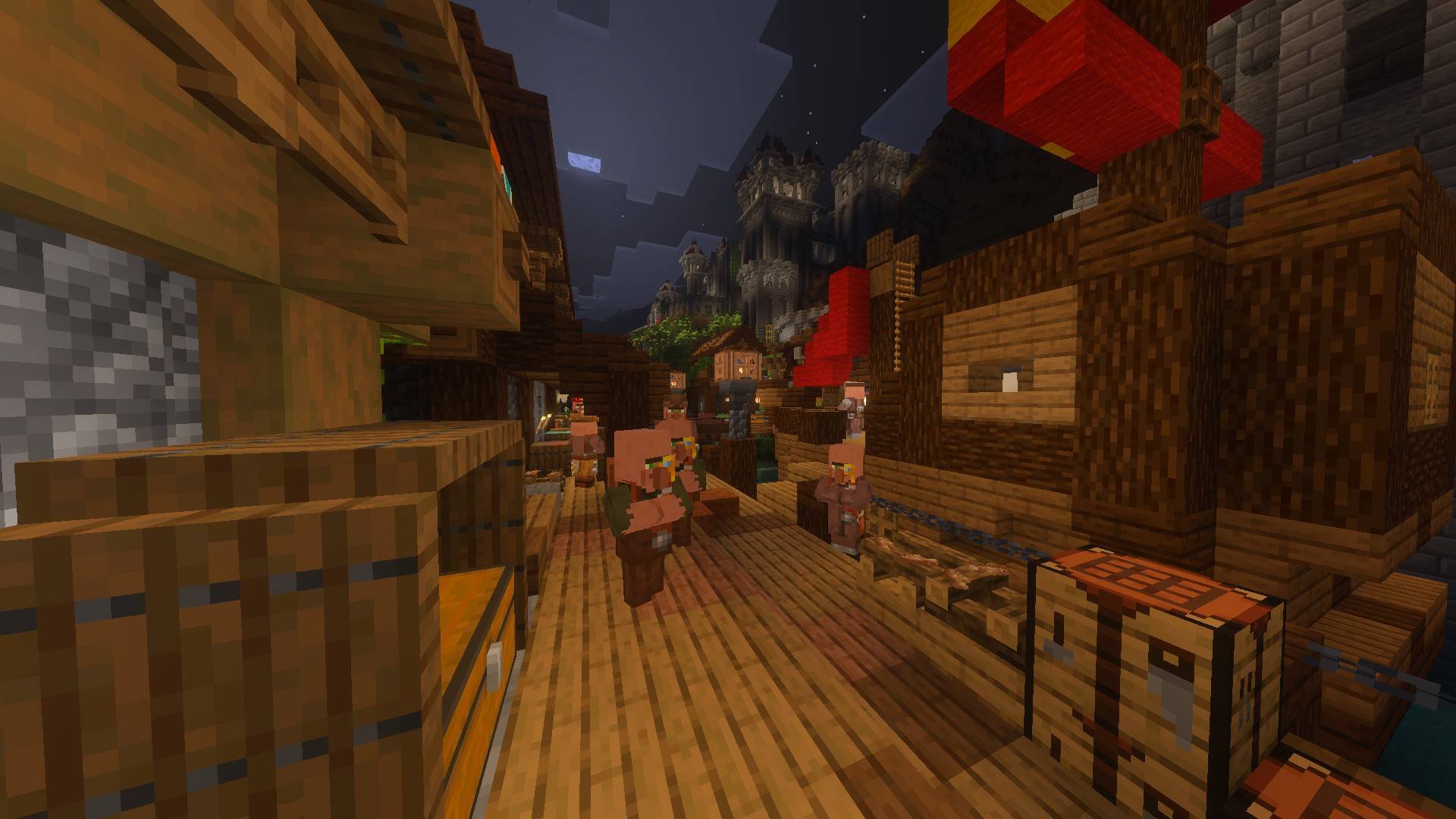 River villagers working the docks of Arenguard