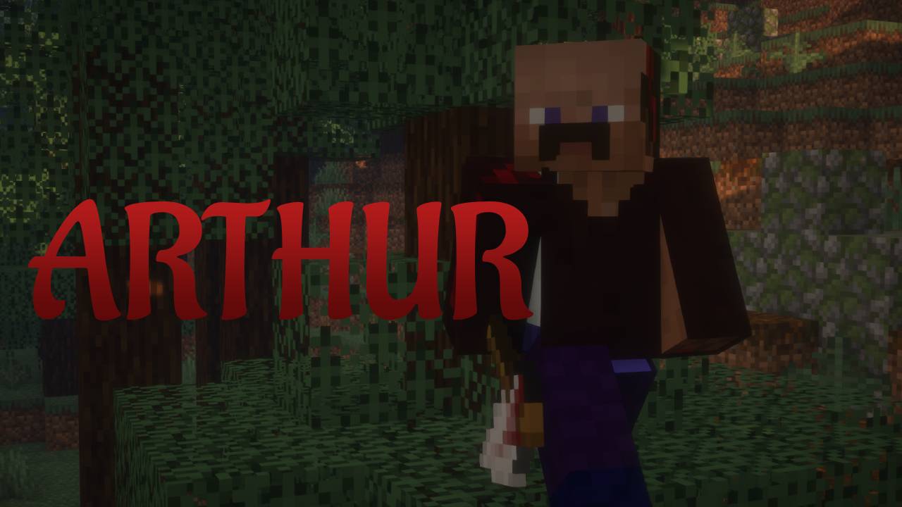 Arthur chasing the player in the woods.