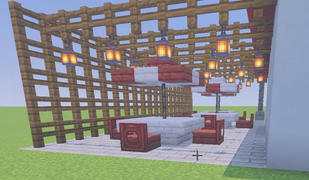 Fun outside eating area