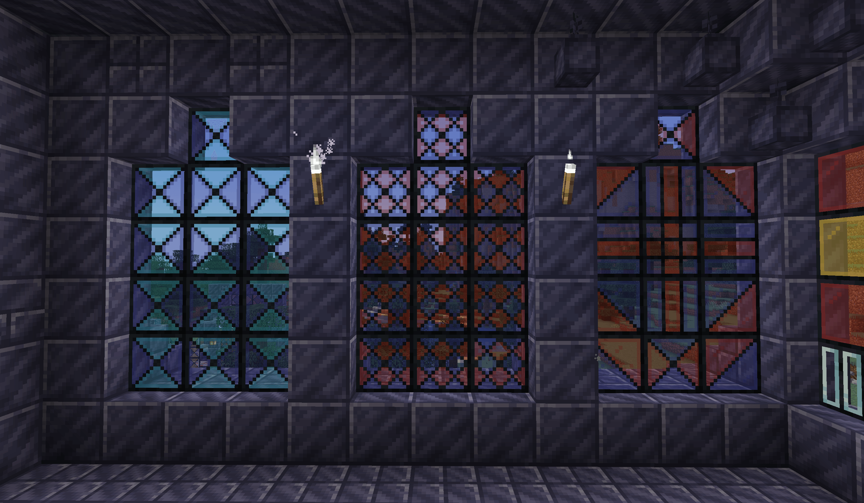 A small taste of the patterns you can create with leaded glass.