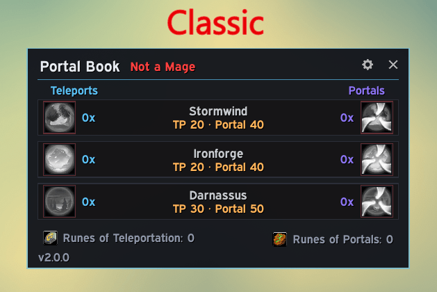 Classic Interface