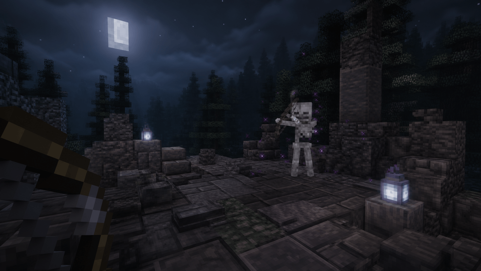 A dangerous encounter with the Borrowed Aim Taboo among ancient ruins beneath the moonlight.