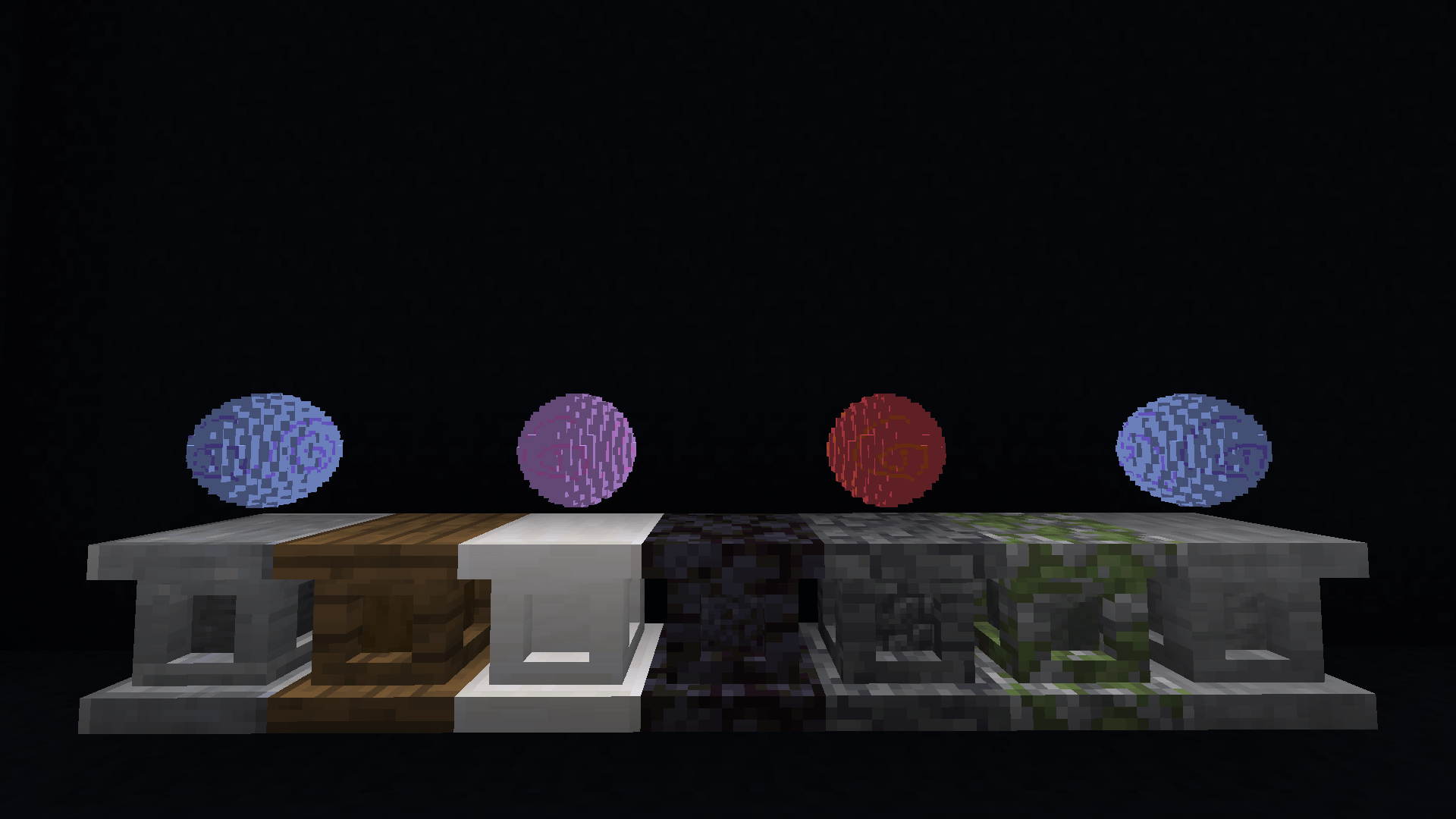 Pedestals and orbs