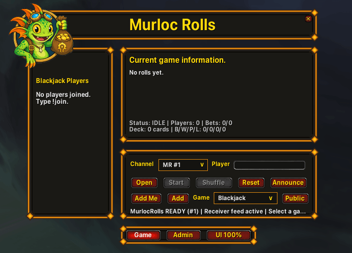 Layout for the addon, easy to get up and running.