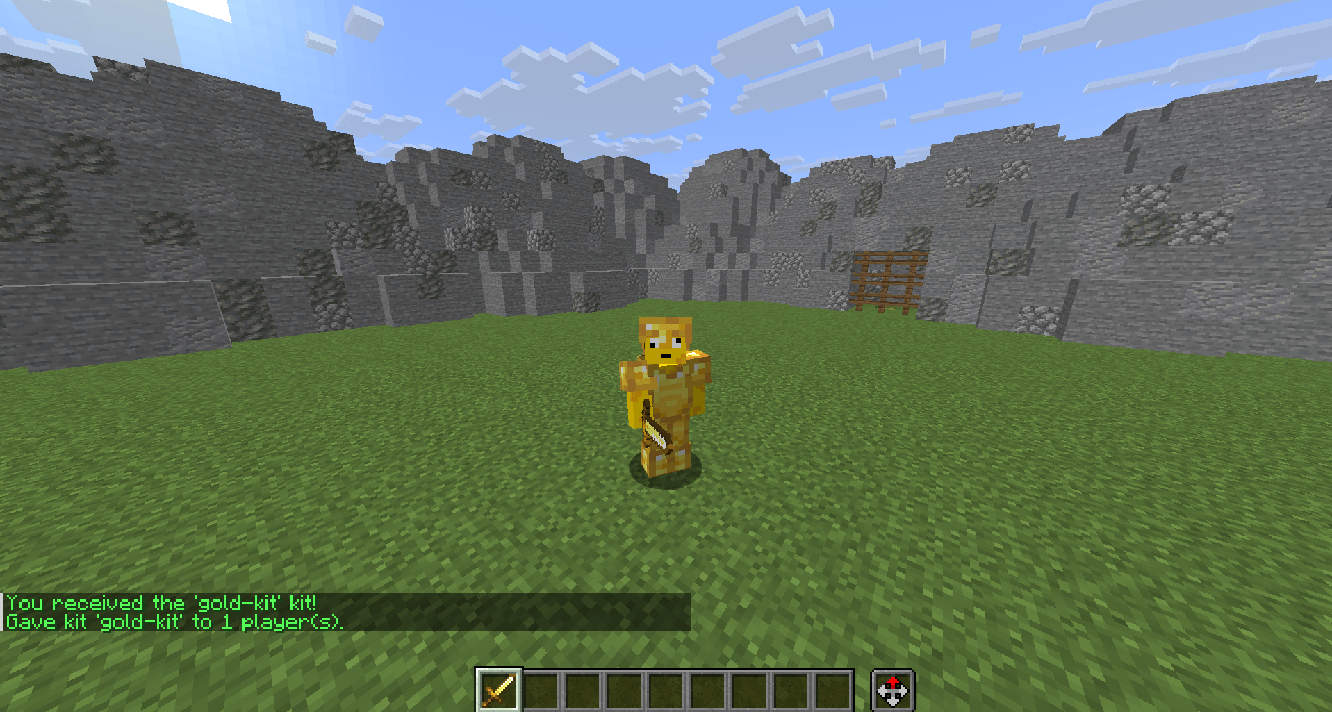 I Just gave my self a "gold-kit" with the plugin (the plugin doesn't include this kit upon downloading)