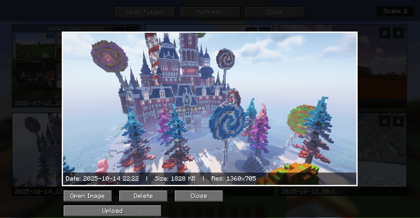 Screenshot Modal Preview