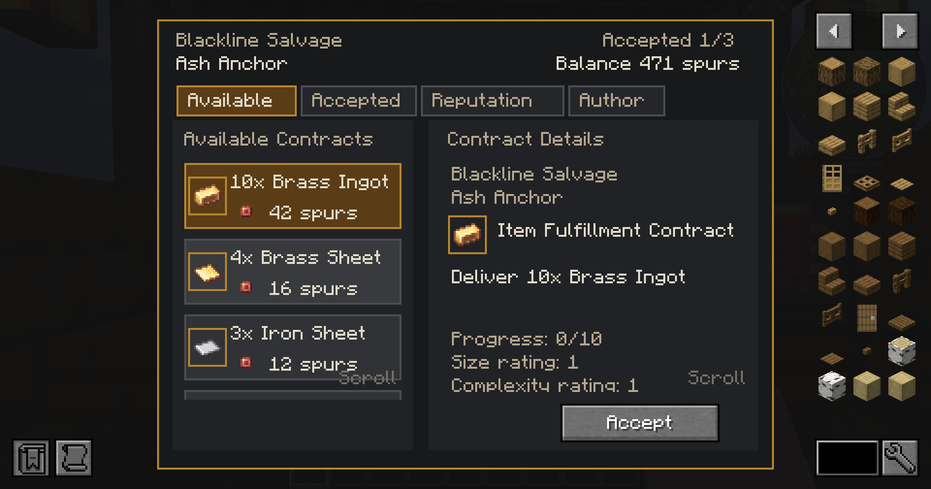 Take on your first fulfillment contract, earn reputation, rise in ranks!