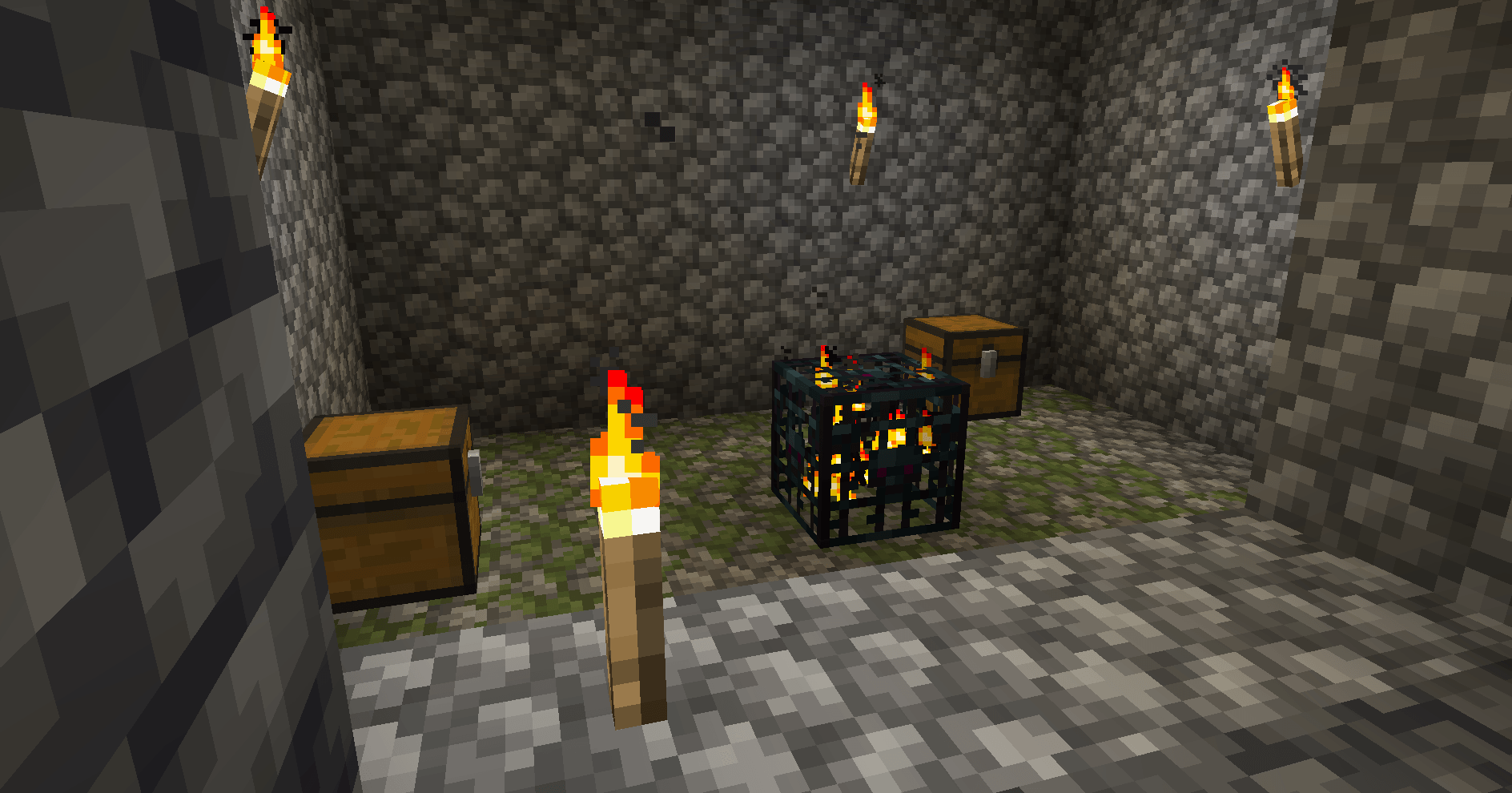 Two inconspicuous chests and a shade spawner