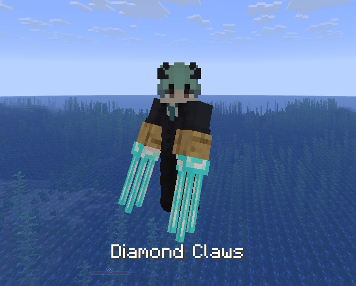 Nanonaitor with 2 claws equipped. Note that you only need to make 1 claw, equipping it activates off-hand claw automatically.
