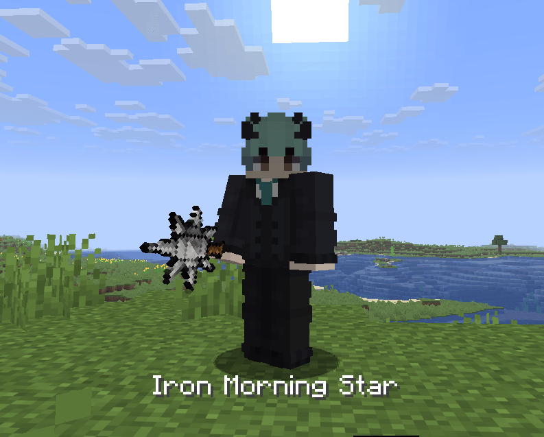 Thumbnail Nanonaitor holding an Iron Morning Star. Spikey!