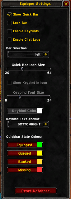 Avaiable Settings