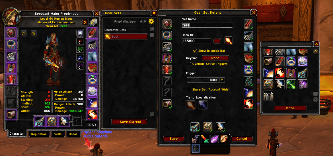 Main overview of the addon.