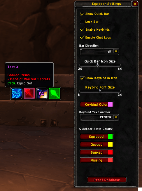 Customizable quickbar display Tooltip with extra information, Keybind etc