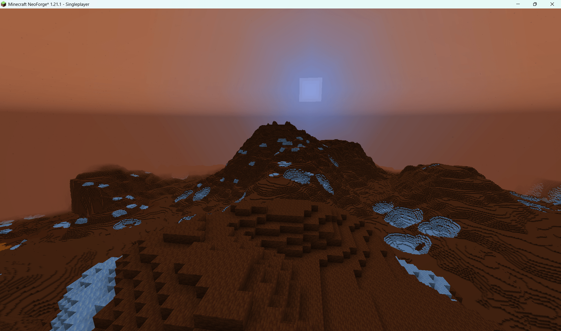 Mars blue haze, happens during sunrise/sunset as it does occur on mars.