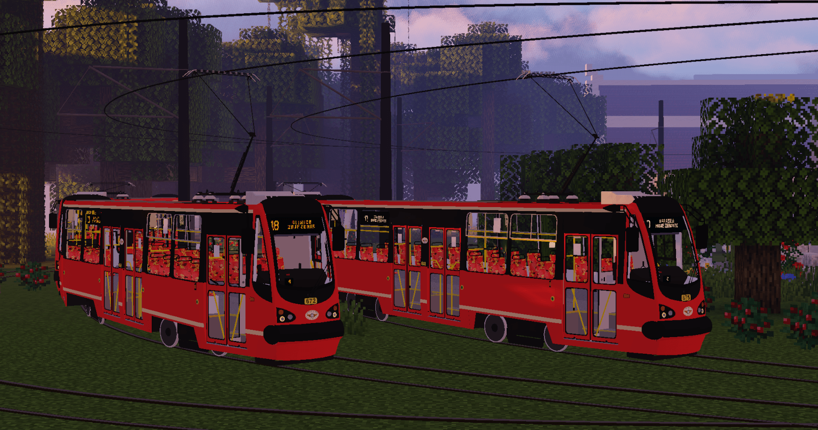 Thumbnail Two duets of 105N-HF11AC trams with orange boards and white boards 2.png