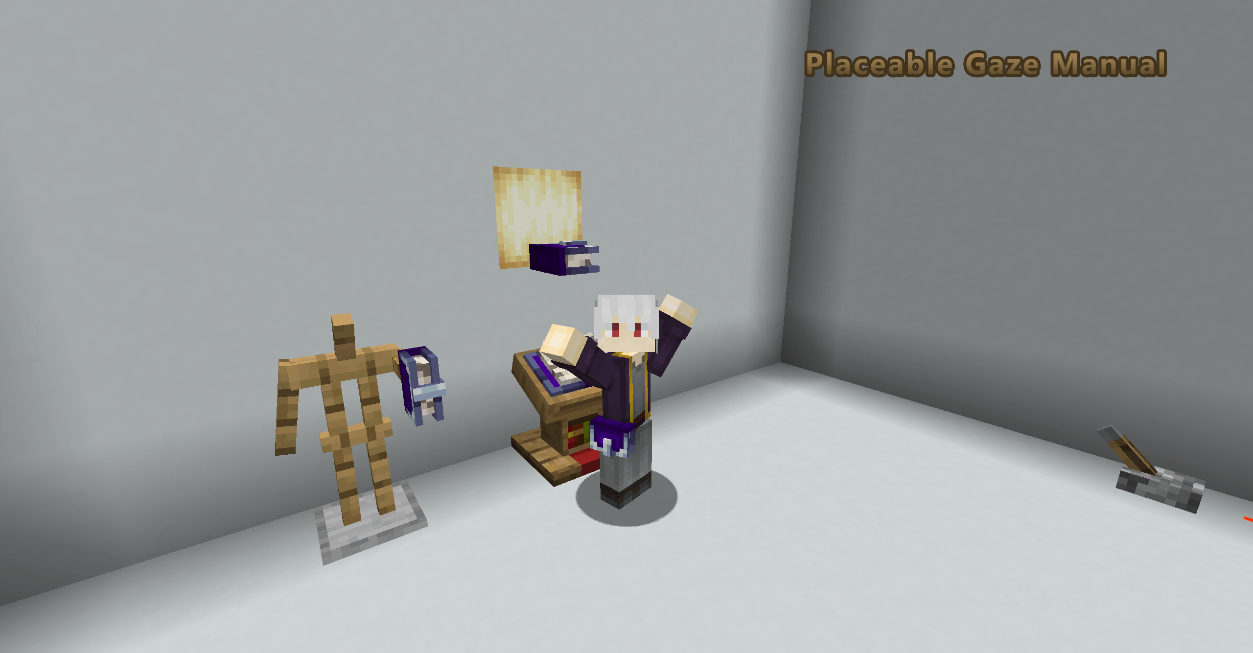 When textbook A is installed on the player, the model will be displayed.