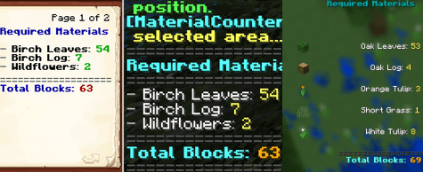 Thumbnail Three Material List Display Modes.
