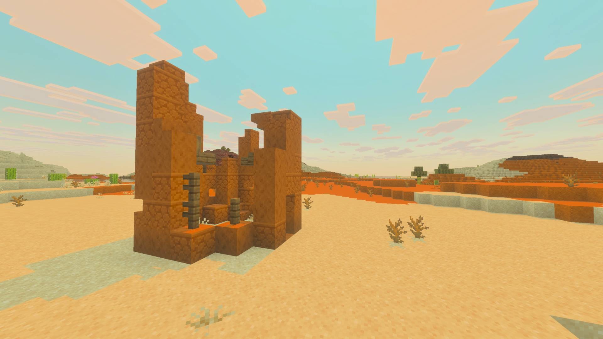 Thumbnail Red sandstone tower ruin that generates in desert biomes