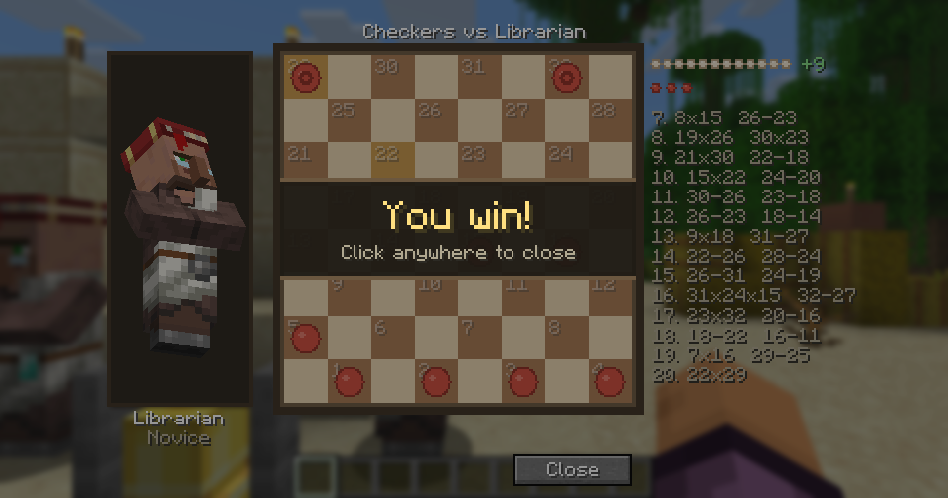 Thumbnail Take every piece, or leave the villager with no legal move.