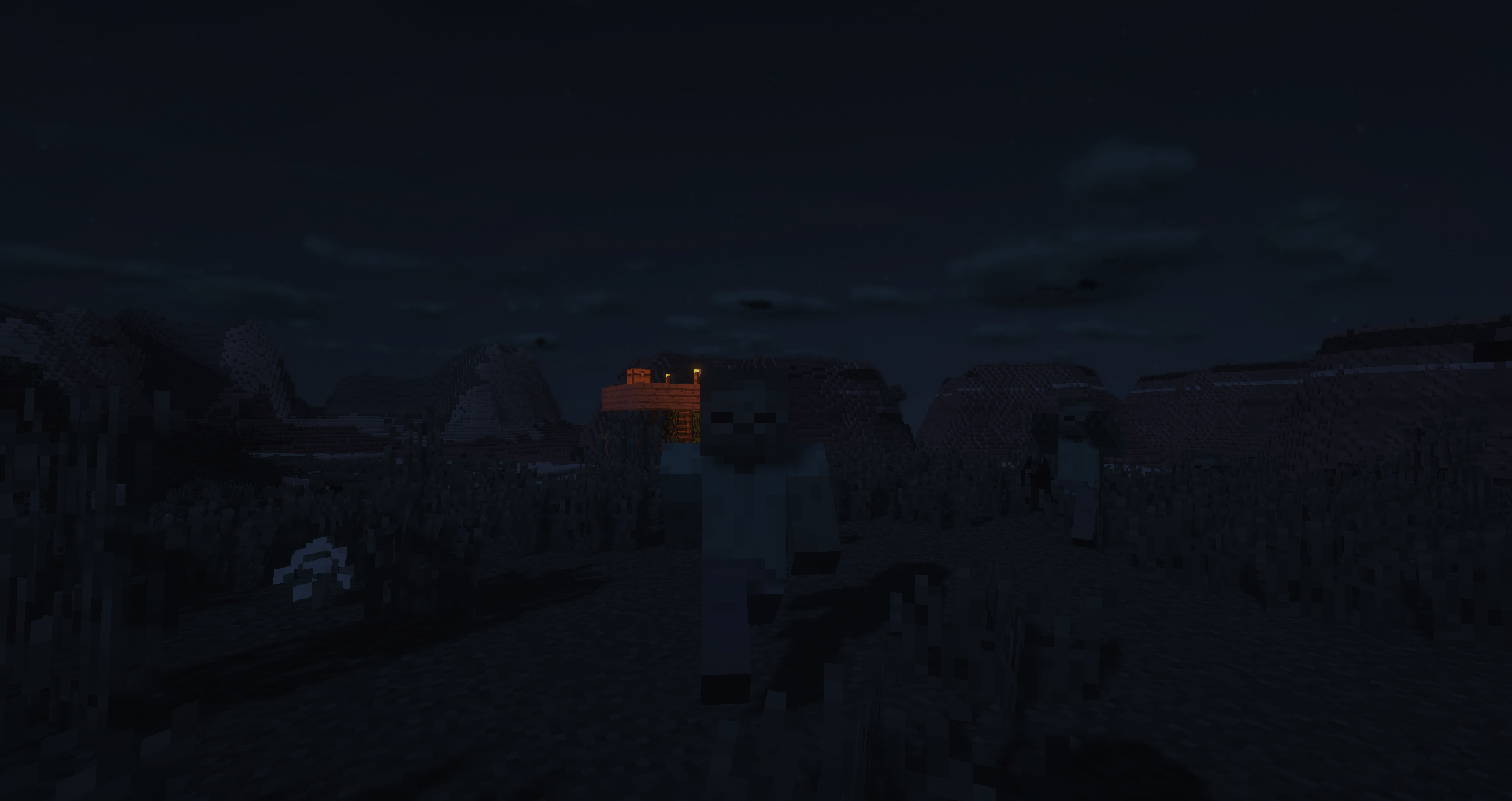 Shaders on, but the texture still remains the vanilla one.
