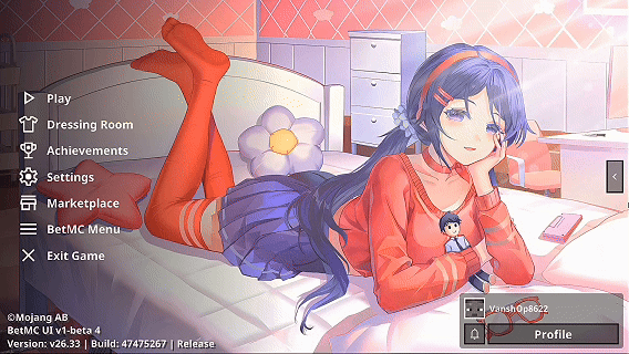 Animated Menu: Mita Bedroom UI | Anime Girl UI — screenshot 4