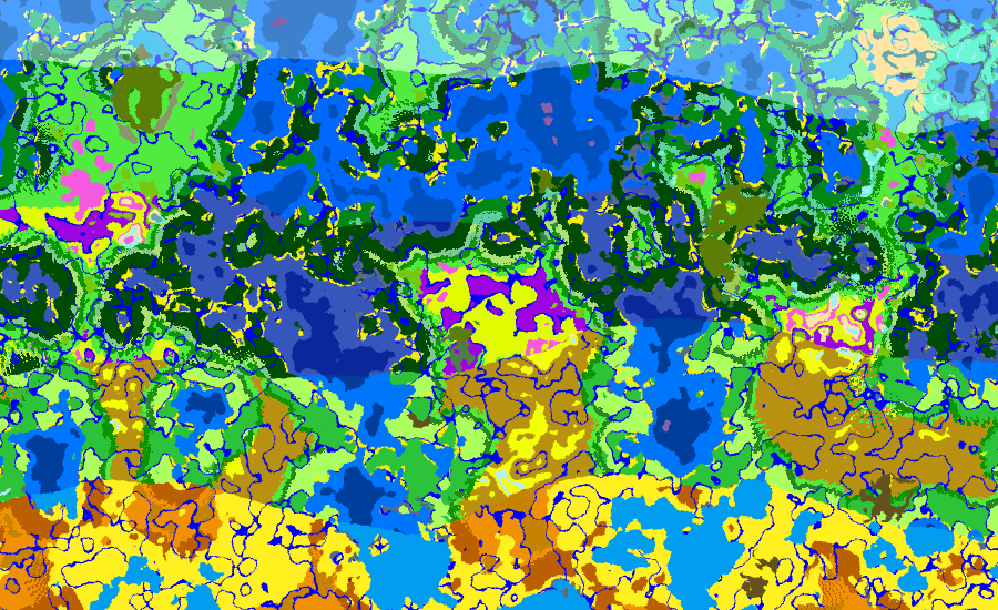 Picture of same world after mod (notice the cold at the top, hot at the bottom)