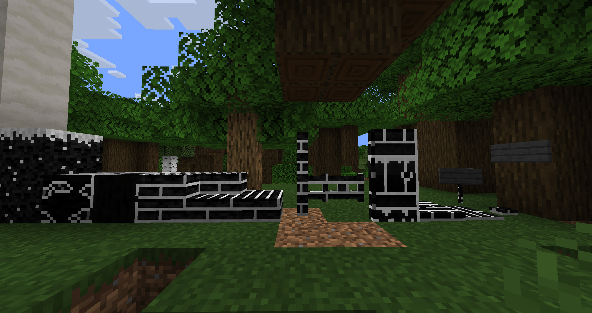 Thumbnail a low-quality showcase of most of the blocks Besmirch adds.