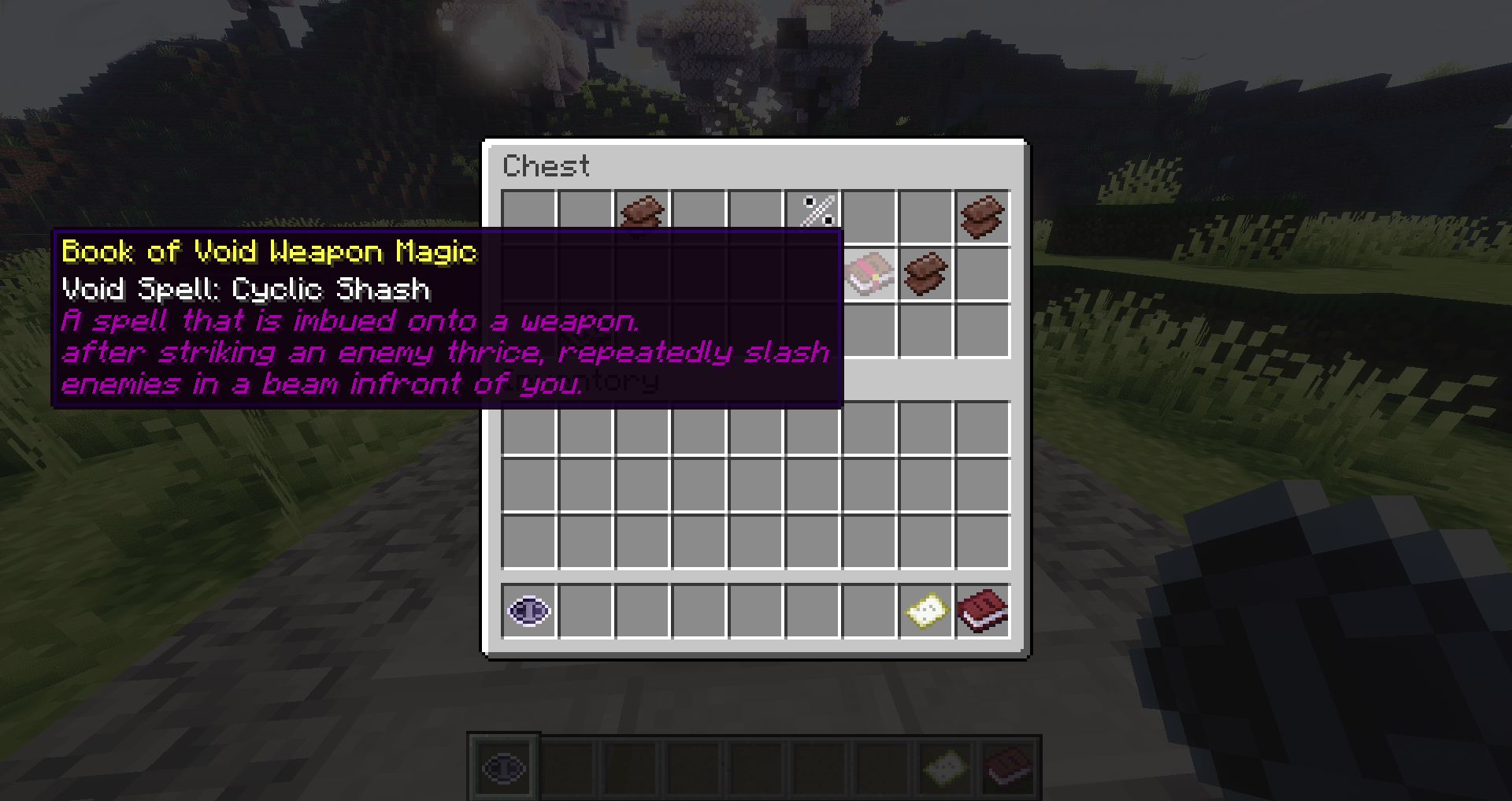 Thumbnail Giving Strange Tokens to Besmirch results in it giving you a small amount of loot, along with 2 special enchants and a Voided Needle to get more Strange Tokens.