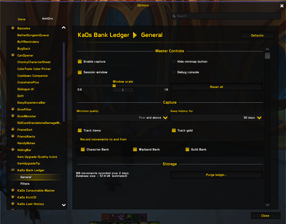 Settings Panel