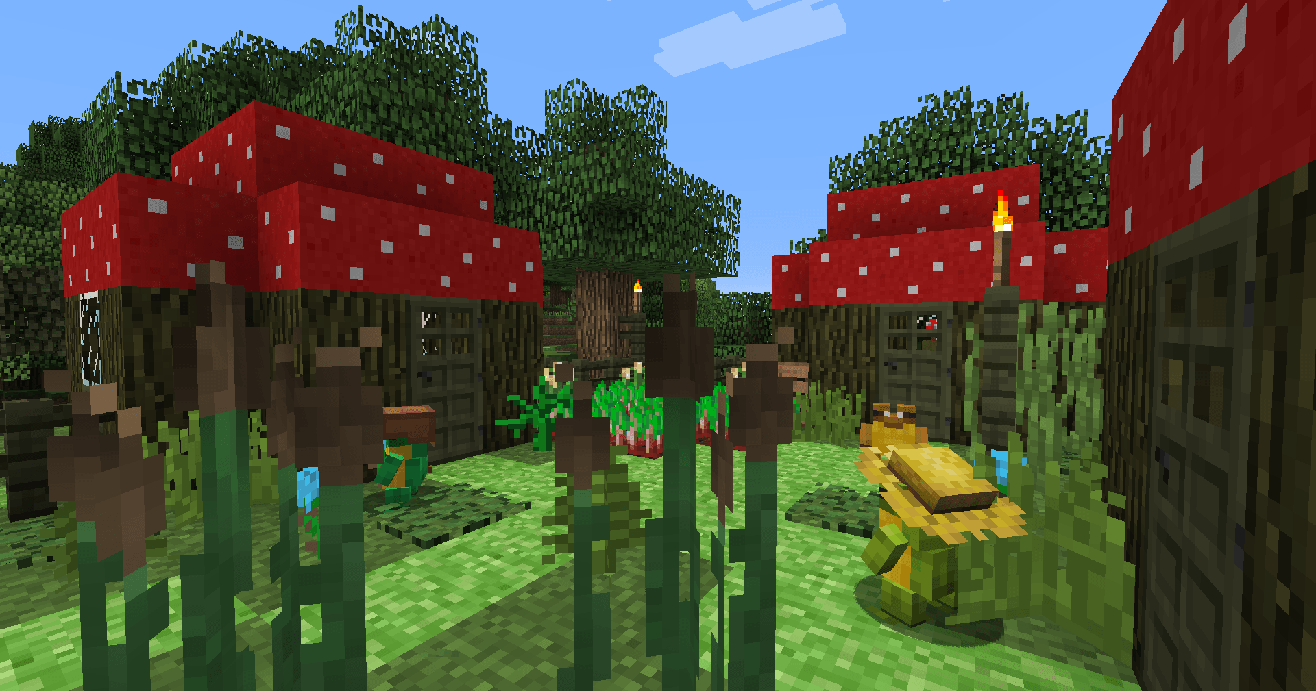 Froggy village, can be found in any swamp biome