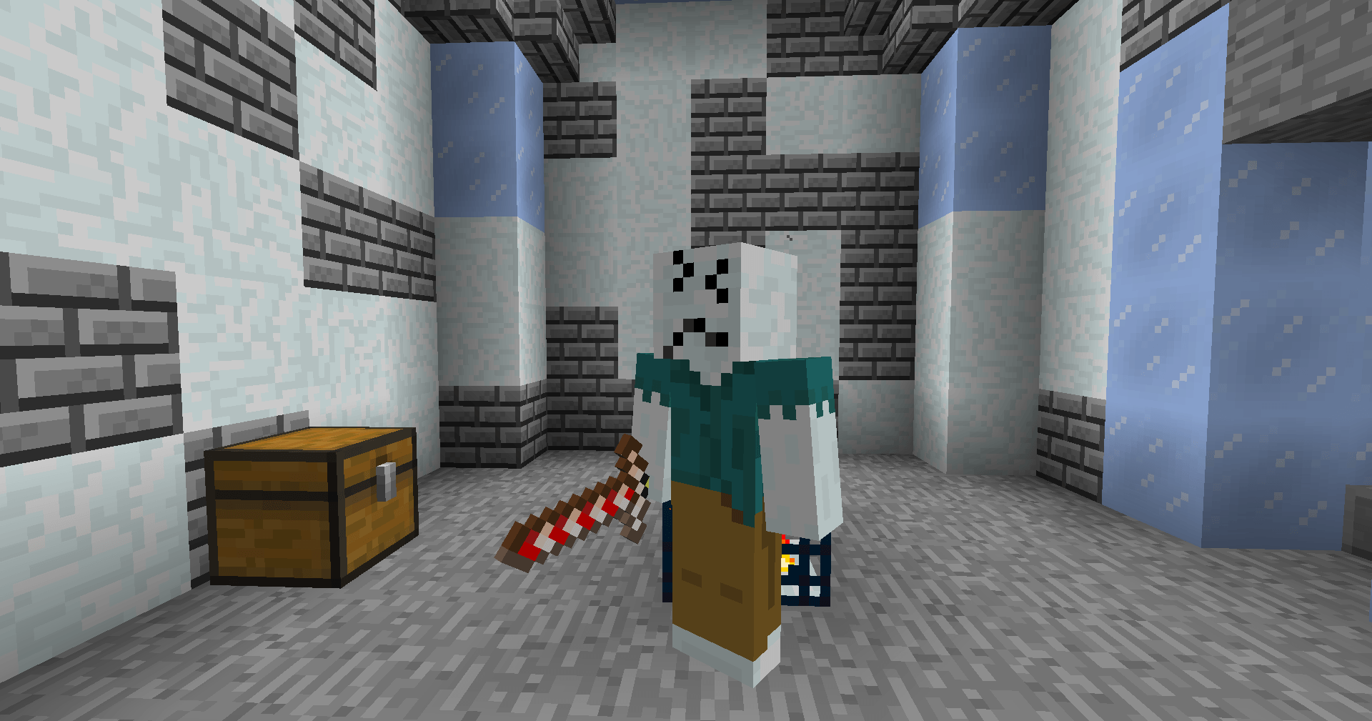 Evil snowman in snowy dungeon. Inspired by BTA