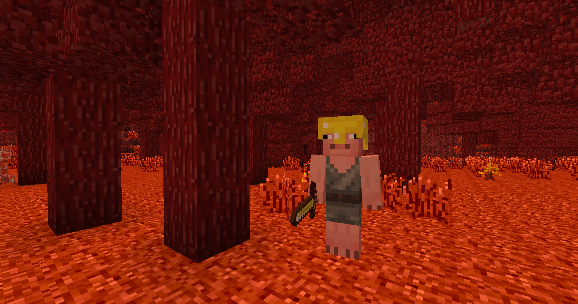 Thumbnail Pigman rogue in Inferno Forest - new Nether's biome
