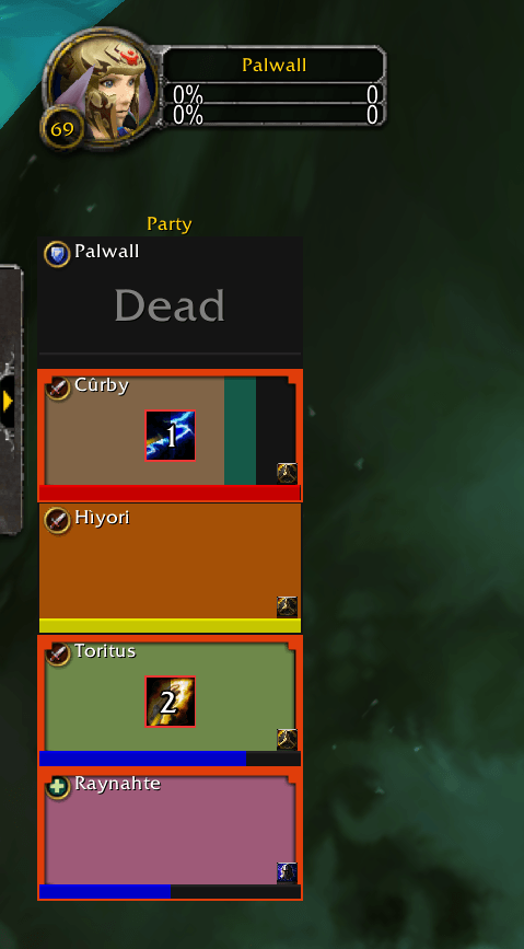 Targeted abilities feature, displaying incoming casts on party and raid frames. (the heal is fixed with a beneficial ability detector and filter)