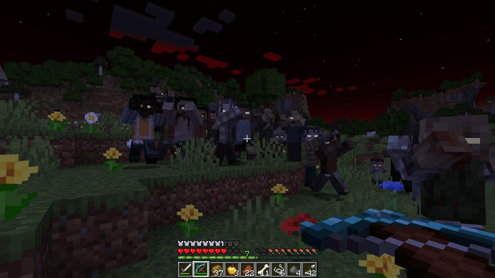 A quick look at the hordes of zombies that will appear in the Overworld.