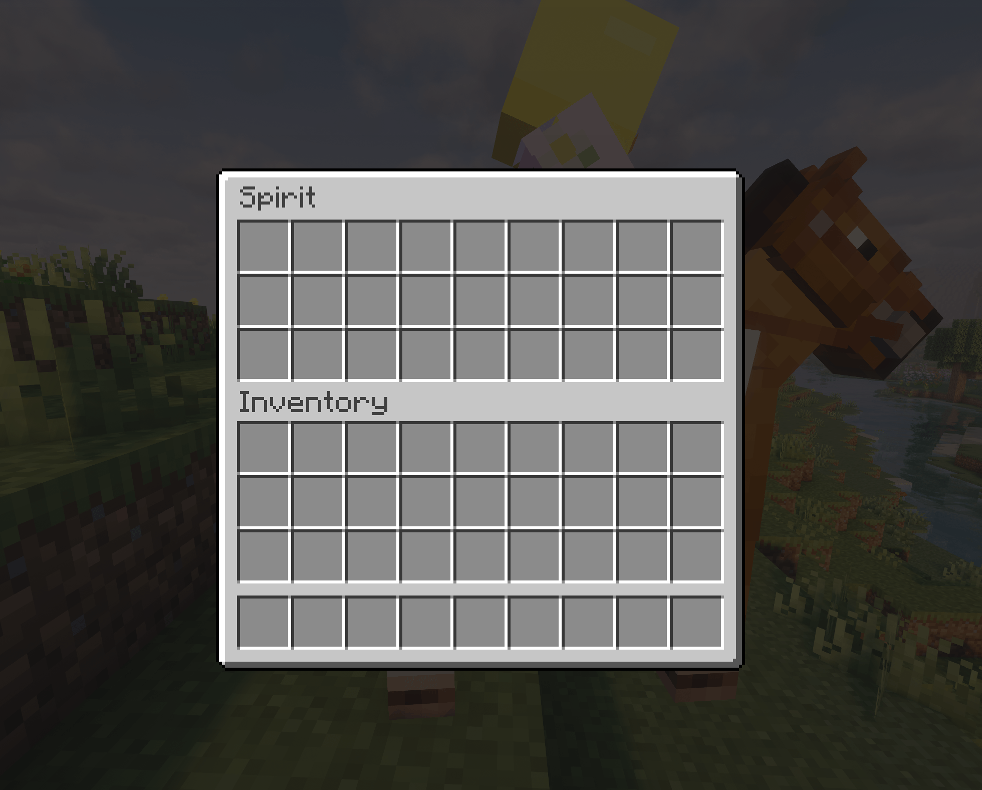 Interface of the horse chest