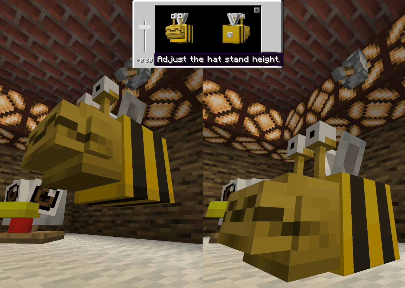 Allows the user to adjust the height of the displayed hats/player head