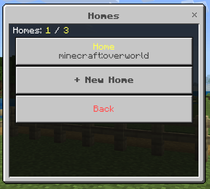 Homes Menu