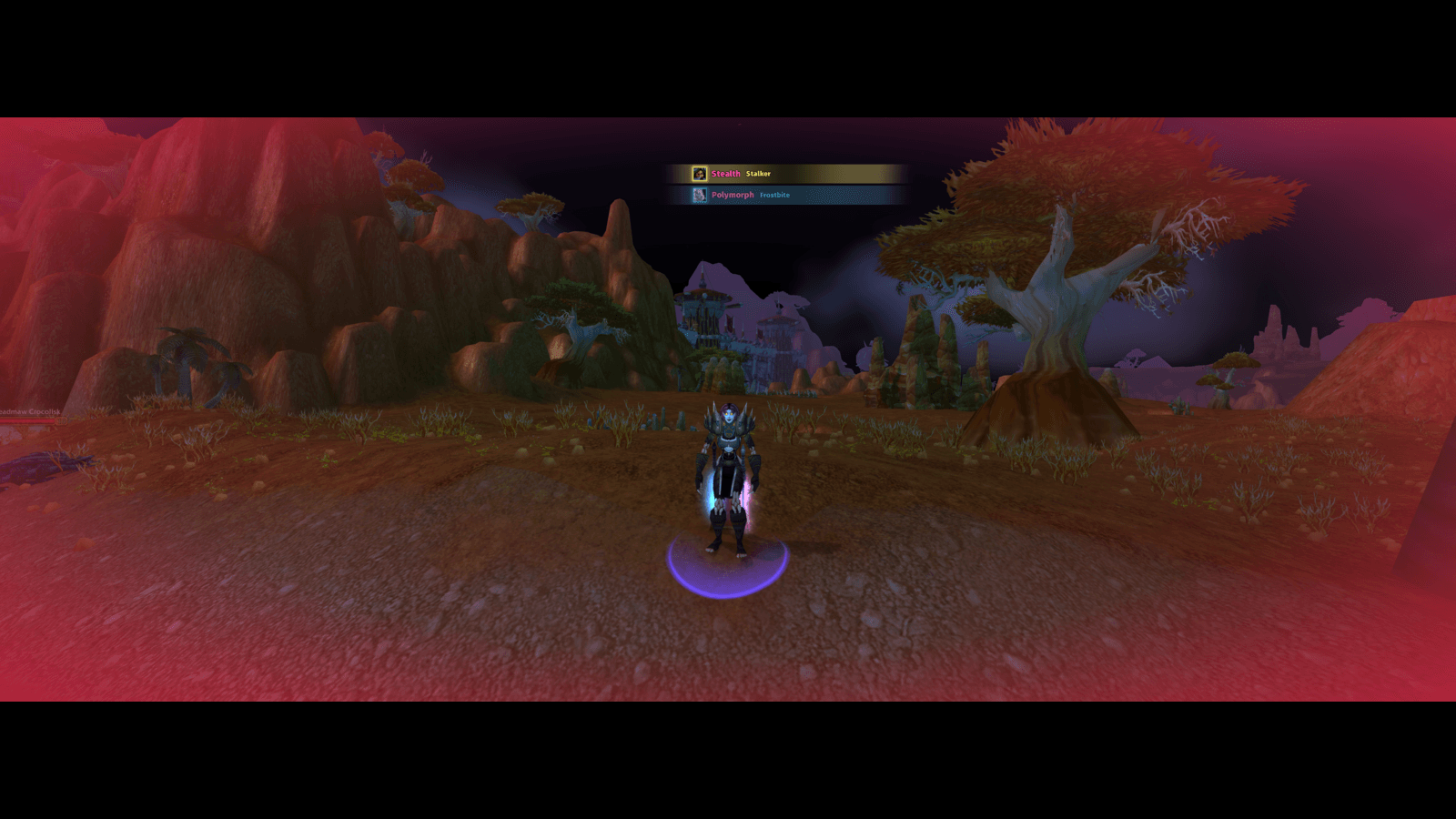 A soft vignette flashes the edges of the screen in the colour you chose for that spell's visual warning. Opacity, an extra pulse and additive blending are all configurable.