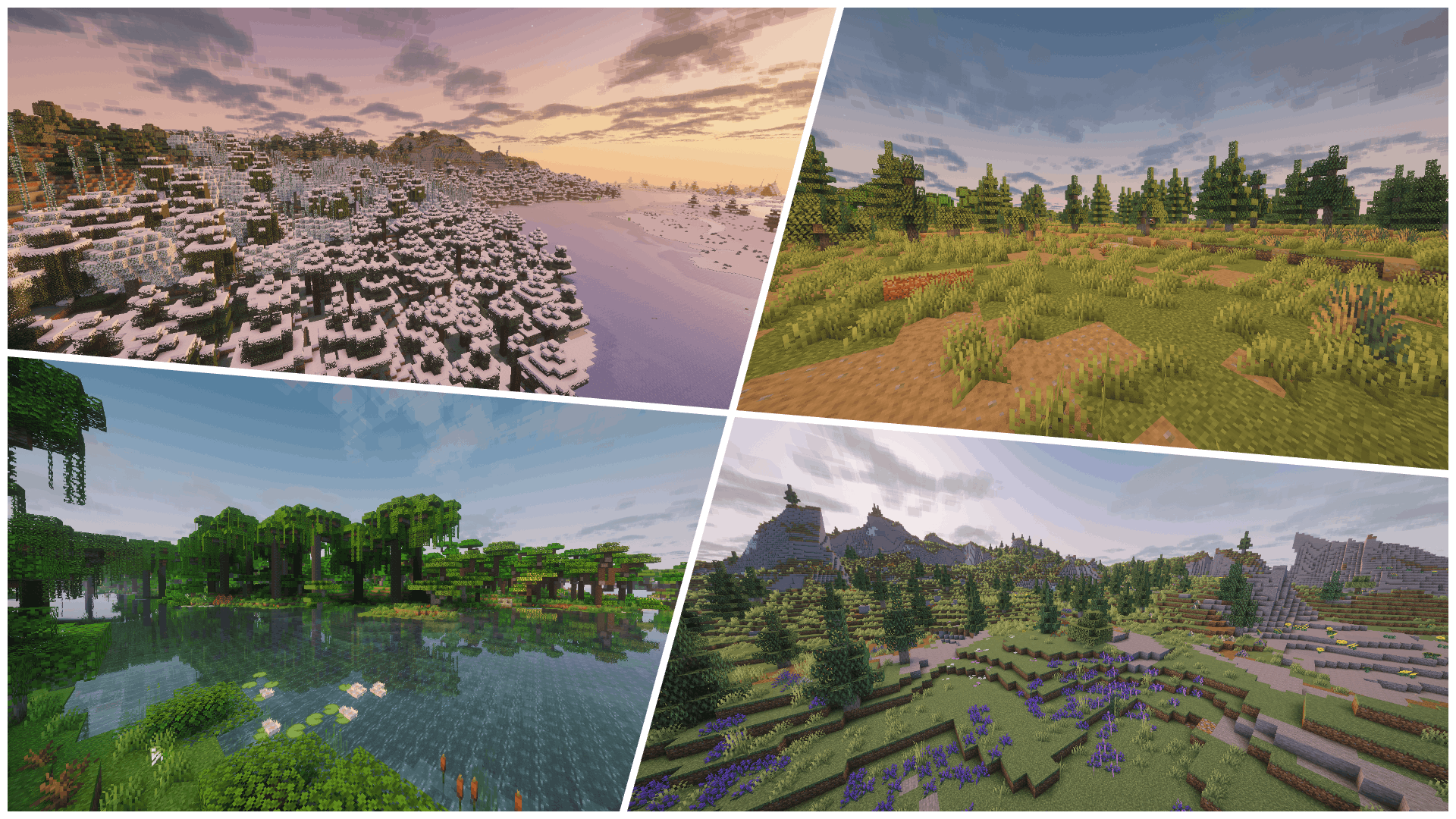 Some overworld biomes
