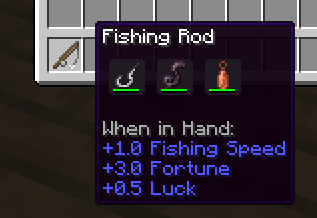 Fishing rod with hook, line, and sinker upgrades